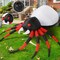 GOOSH 8 FT Width Halloween Inflatables Spider with Magic Light, Blow Up Yard Decoration